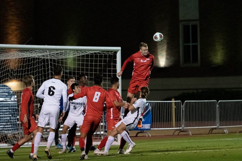 NCAA Soccer Tournament round of 16 game between SMU and UCF at Westcott Field