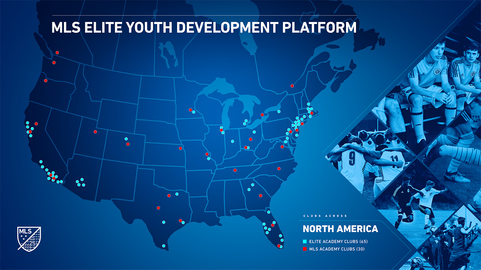 MLS Elite Youth Player Development Platform Map (MLS Communications)