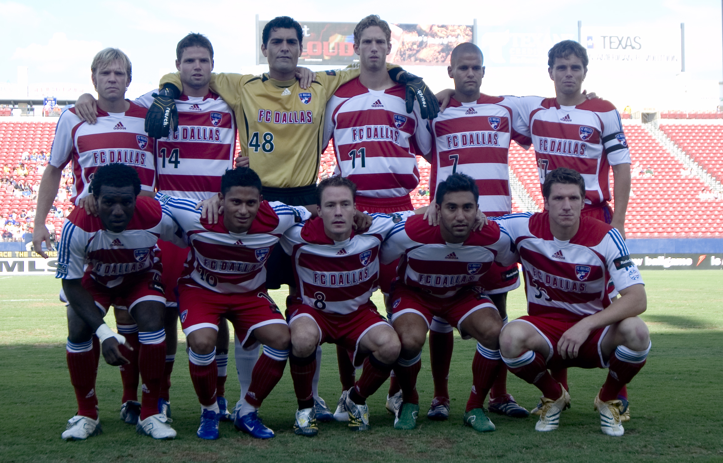 The FC Dallas starting XI against Colorado Rapids at Toyota Stadium, July 29, 2006.  (Jason Gulledge, 3rd Degree)