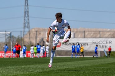 Josh Ramsey Brings The Ball Down In The Dallas Cup Match Against Black Rock Fc.