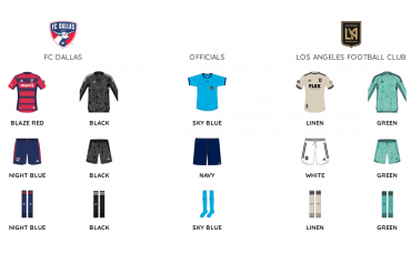 MLS kit assignments for FC Dallas vs LAFC, Sept 10, 2022. (Courtesy MLS)