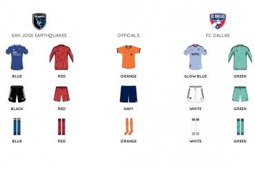 MLS Kit assignment for FC Dallas at San Jose on September 17, 2022. (Courtesy MLS)