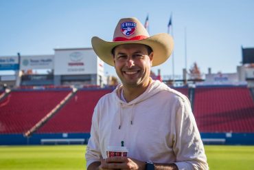 FC Dallas Head Coach Nico Estevez goes full cowboy. (Courtesy FC Dallas)
