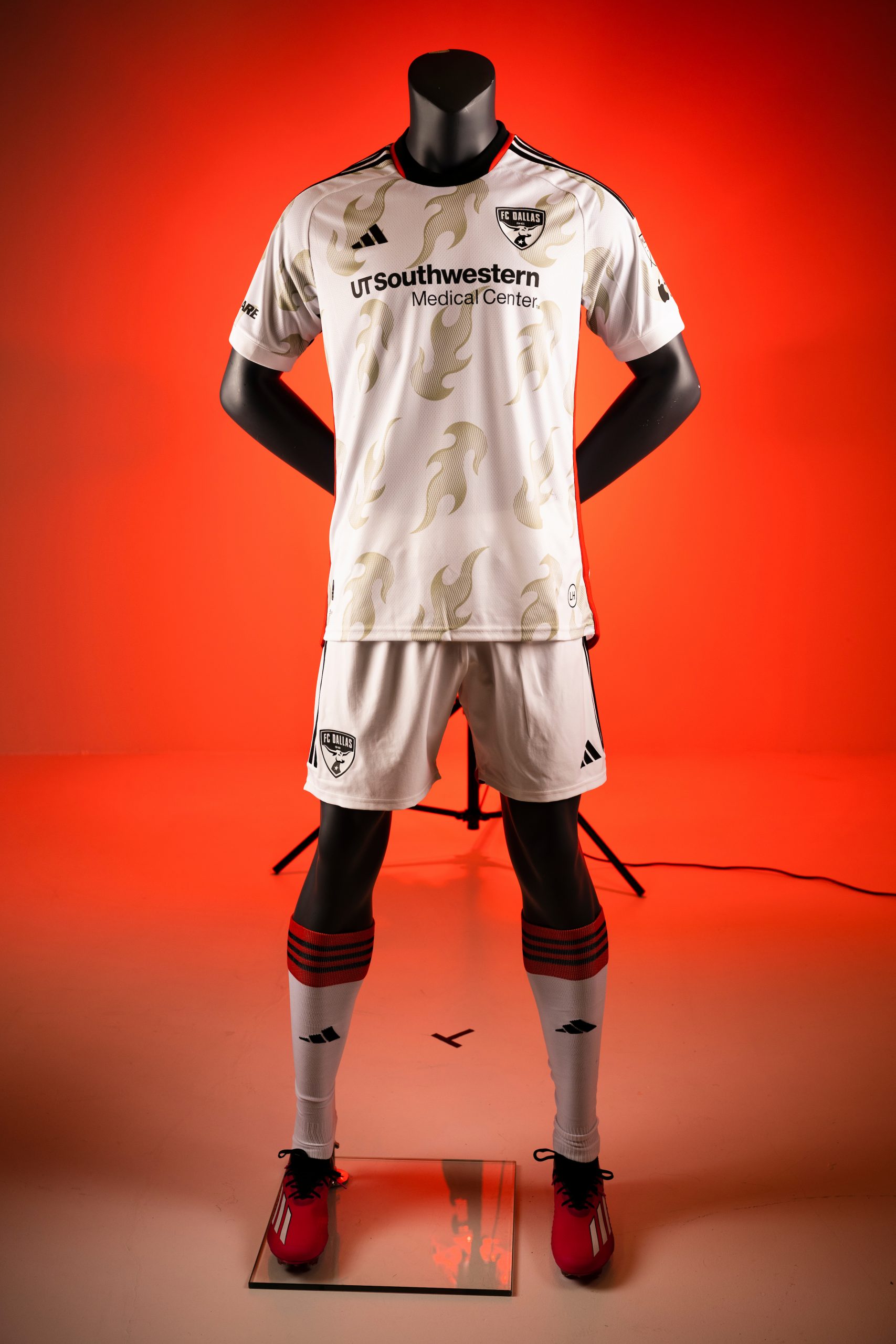 The "all white" version of the Burn Baby Burn Kit the new 2023 secondary FC Dallas uniform. (Courtesy FC Dallas)