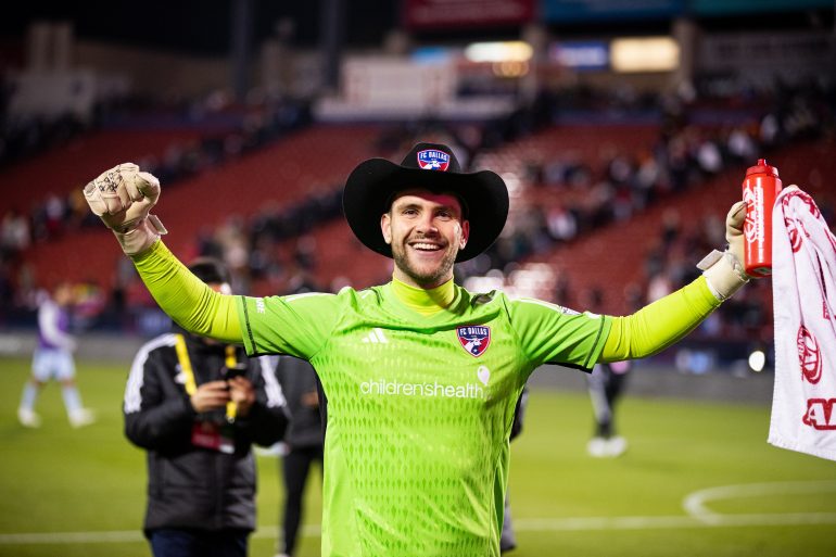 Maarten Paes is named FCD's Man of the Match vs Sporting KC, March 18, 2023. (Courtesy FC Dallas)