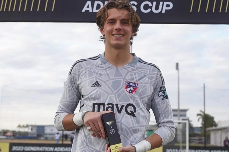 Julian Eyestone was named Generation adidas Cup Best Goalkeeper at the 2023 GA Cup. (Courtesy MLS Nest)