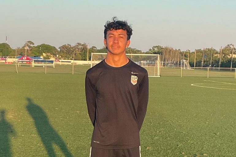 Saul Rios at the US National Team Campus at IMG in Florida.