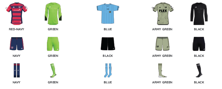 Kit assignments for FC Dallas vs LAFC on July 1, 2023. (Courtesy MLS)