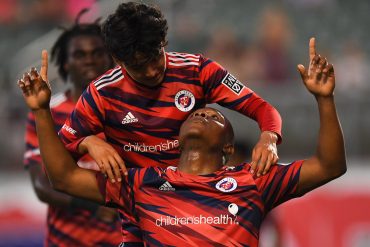 Jose Mulato celebrates his goal with his teammates against Portland Timbers, July 29, 2023. (Courtesy North Texas SC)