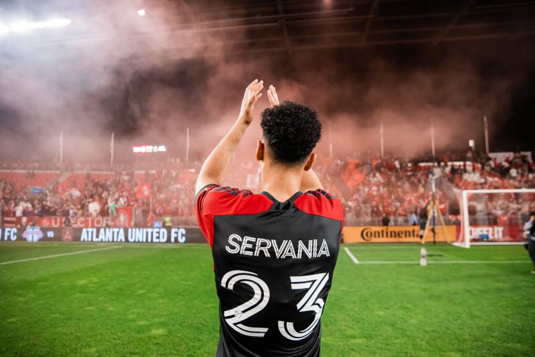 Brandon Servania with Toronto FC. (Courtesy Toronto FC)