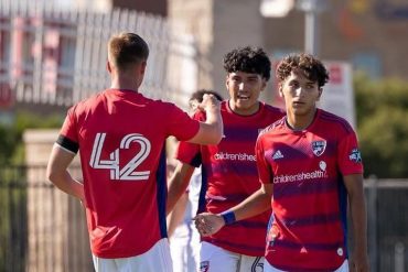 Jared Salazar (#30) right, led the FCD Academy in scoring during the Fall 2023 UPSL season. (Courtesy Flores Photography & UPSL)