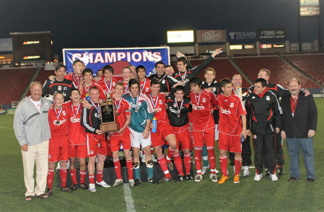 Liverpool FC wins the 2008 Dallas Cup Super Group Title. (Courtesy Dallas Cup)