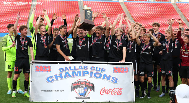 FC Midtjylland wins the 2023 Dallas Cup Super Group Title. (Courtesy Dallas Cup)