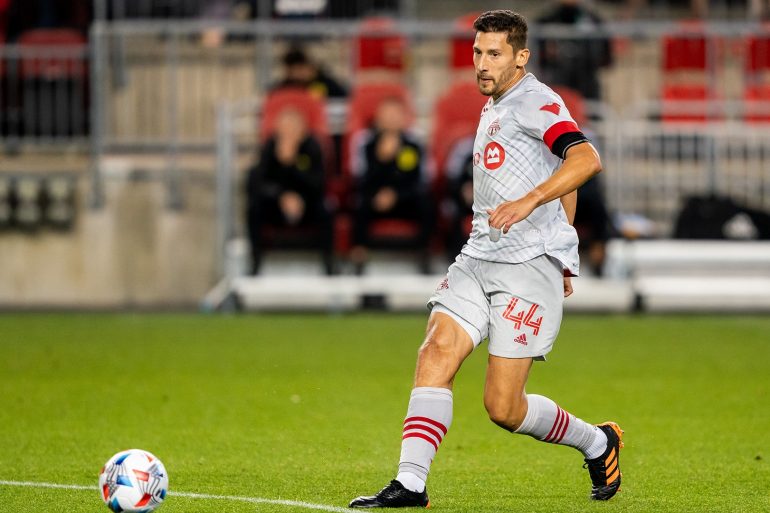 Omar Gonzalez playing for Toronto FC in MLS.