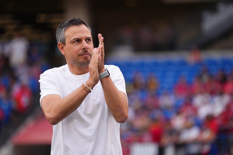 Coach Nico Estevez in 2023. (Courtesy FC Dallas)