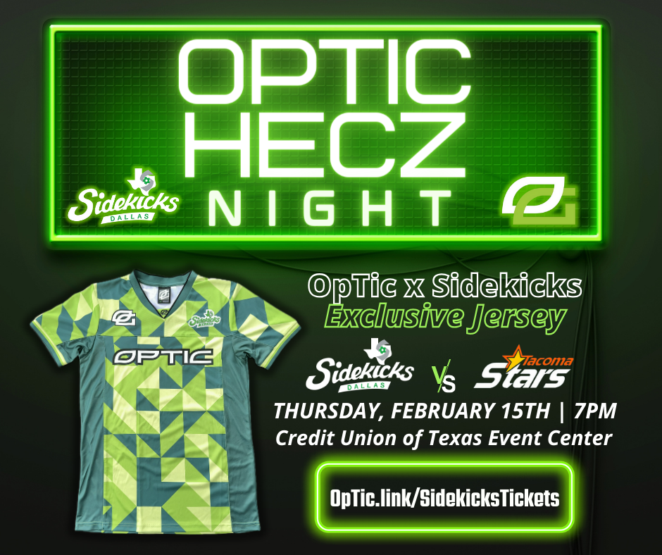 Optic Gaming Night at the Dallas Sidekicks on Thursday, February 15th, 2024.