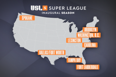USL Super League teams at launch. (Courtesy USL)