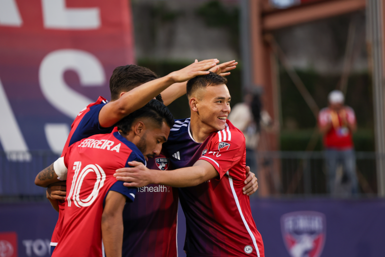 FC Dallas celebrates against Austin FC, May 11, 2024. (Courtesy FC Dallas)