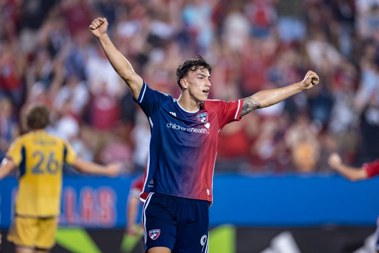 Petar Musa celebrates vs Real Salt Lake, May 25, 2024. (Matt Visinsky, 3rd Degree)