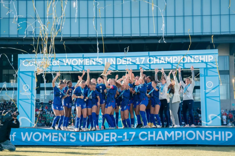 The US U17 WYNT wins the 2023 U17 Concacat Championship. (Courtesy US Soccer)
