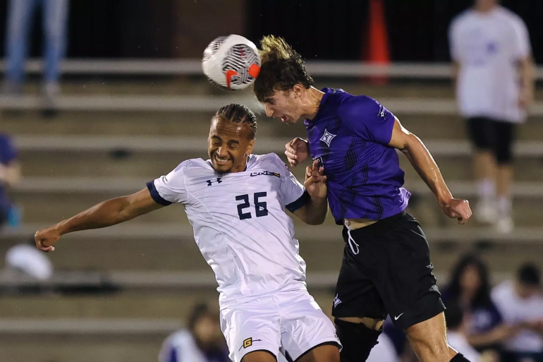 Slade Starnes, Furman, smashes, (Courtesy Furman soccer)