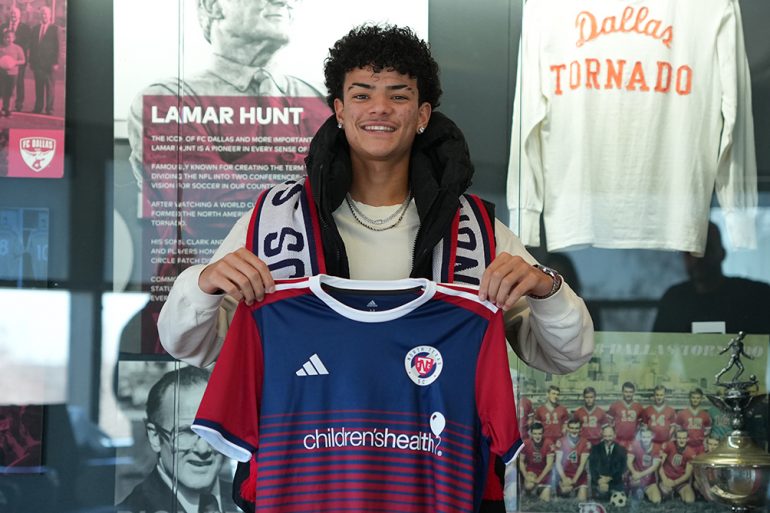 Marlon Luccin signs with North Texas SC, February 5, 2025. (Courtesy North Texas SC)