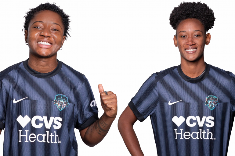 Deborah Abiodun and Tamara Bolt join Dallas Trinity on loan for 2025 from the Washington Spirit. (Courtesy Washington Spirit)