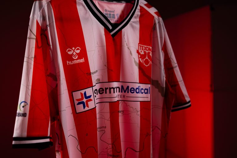 The inaugural Texoma FC Home Kit, 2025. (Courtesy Texoma FC)