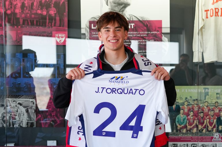Josh Torquato signs with North Texas SC. (Courtesy North Texas SC)