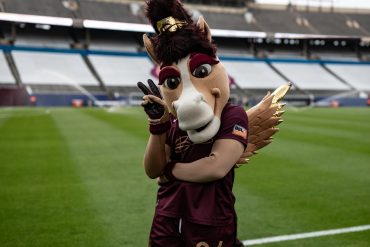 Boots is ready for the Dallas Trinity FC game against Fort Lauderdale United FC, April 19, 2025. (Courtesy Mike Brooks)