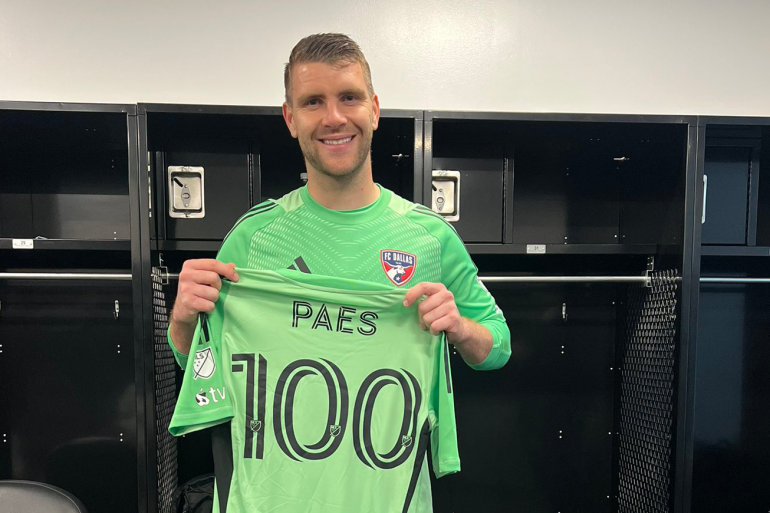 Maarten Paes makes his 100th career start for FC Dallas. (Courtesy Maarten Paes and FC Dallas)