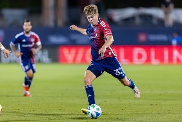 Nolan Norris winds up for a cross against Real Salt Lake, May 10, 2025. (Matt Visinsky, 3rd Degree)