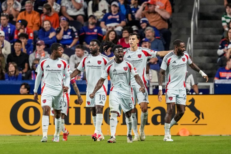 FC Dallas celebrates against FC Cincinnati, May 28, 2025. (Courtesy FC Dallas)