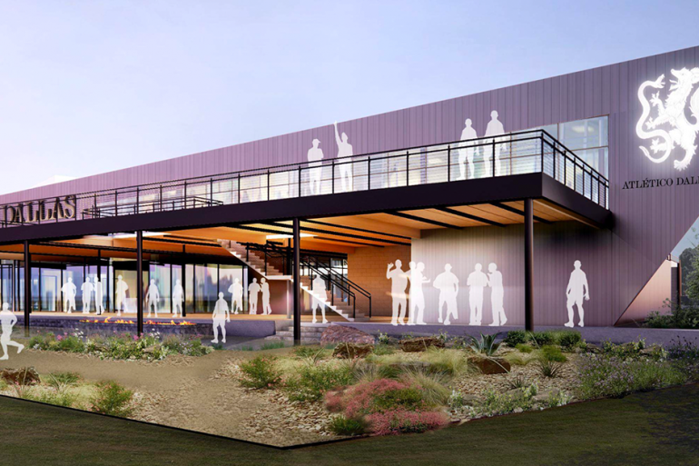 Potential design proposed for the Atletico offices at their approved training facility in Garland. (Courtesy Atletico Dallas)