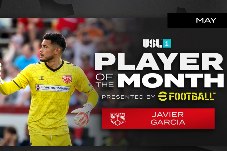 Javier Garcia named USL League One Player of the Month. (Courtesy USL-1)