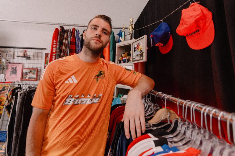 Maarten Paes sports the accompanying goalkeeper jersey to the Legacy Kit, part of the adidas x MLS Archive Collection. (FC Dallas)