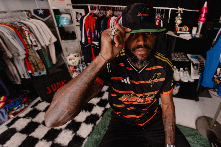 Sebastien Ibeagha sports the Legacy Kit, part of the adidas x MLS Archive Collection. (FC Dallas)