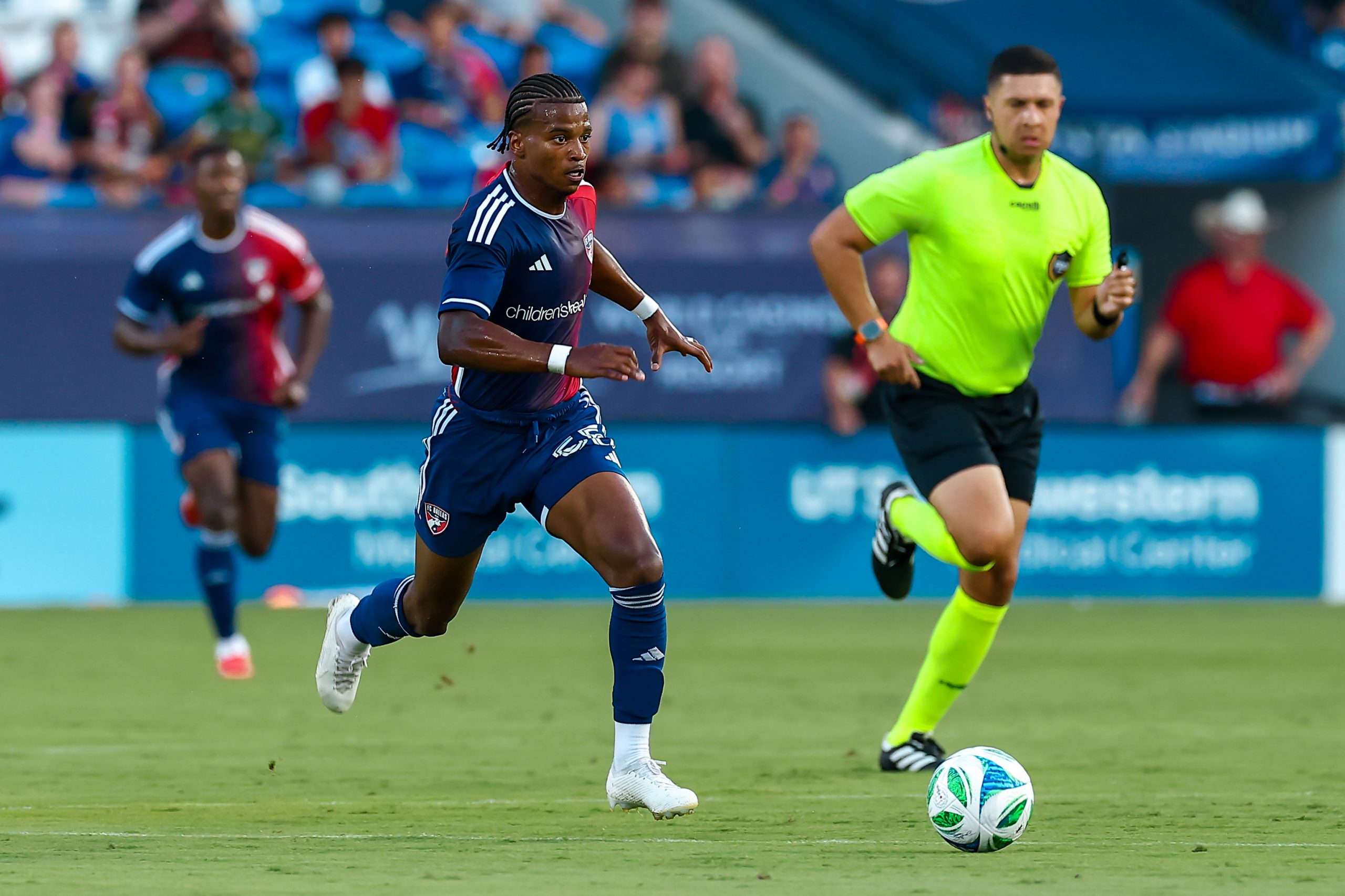 Kaick attacks the defense against Portland Timbers, August 9, 2025. (Matt Visinsky, 3rd Degree)