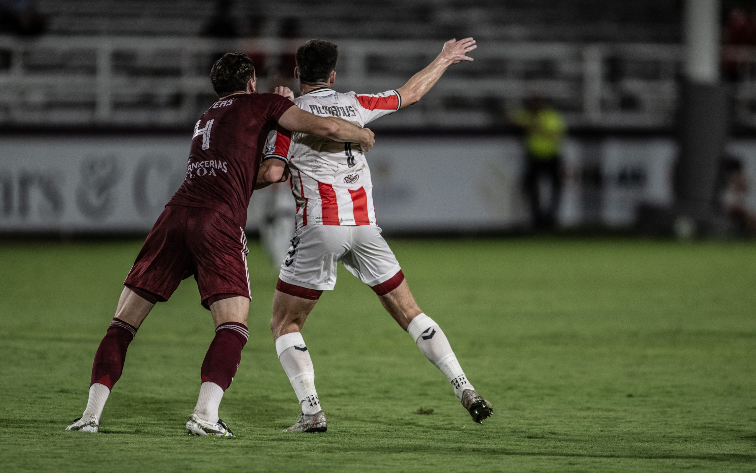 Brandon McManus (7) posts up as Texoma FC takes Chattanooga Red Wolves, August 16, 2025. (Mike Brooks, 3rd Degree)