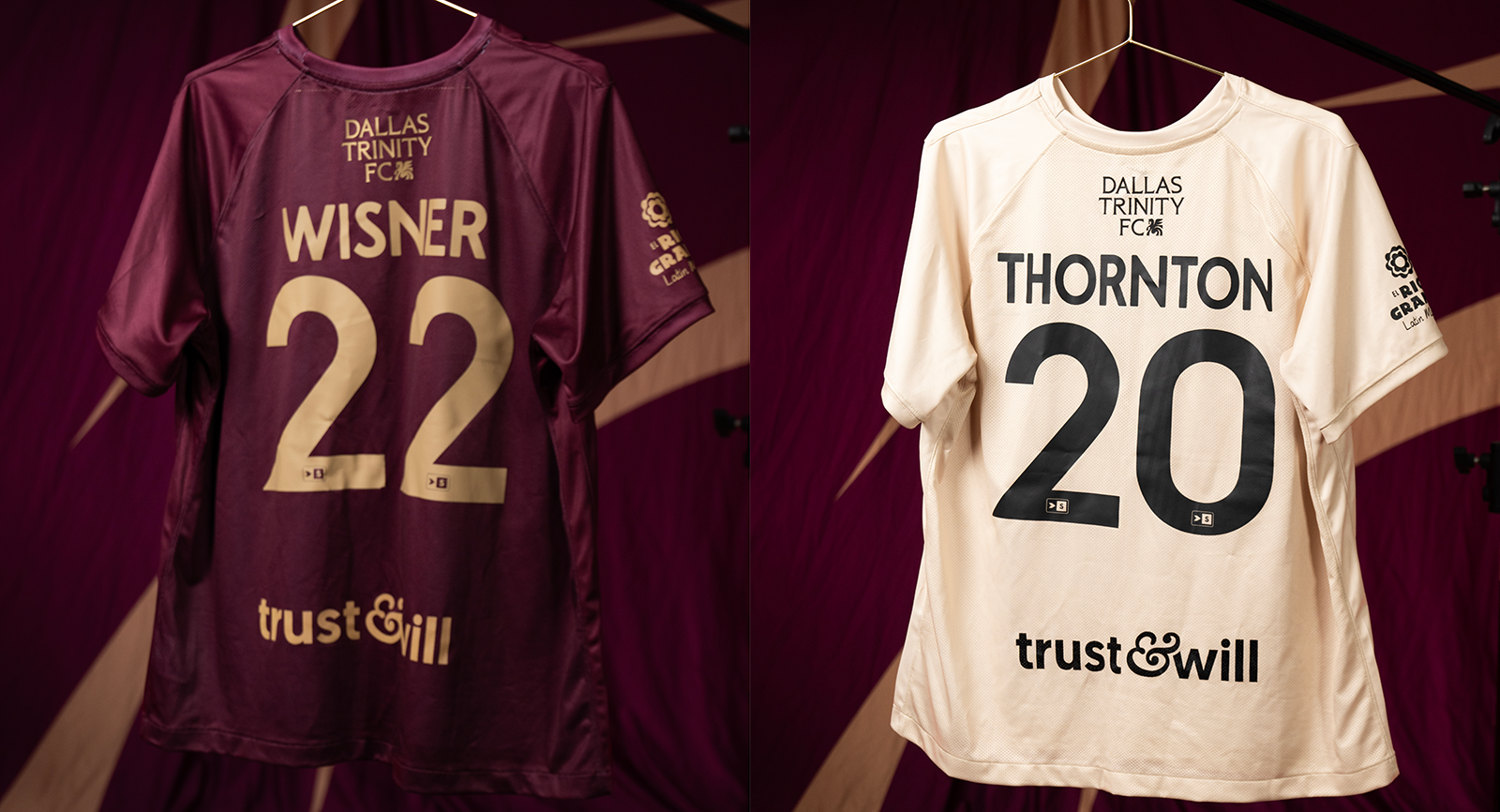 Back of the Dallas Trinity FC 2025-26 jerseys with new sponsors. (Courtesy Dallas Trinity FC)