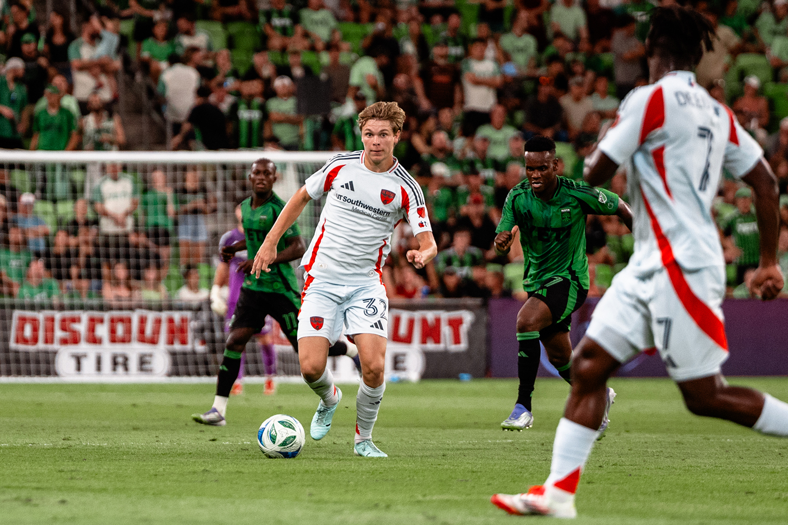 Nolan Norris takes on Austin FC, August 16, 1015. (Courtesy FC Dallas)