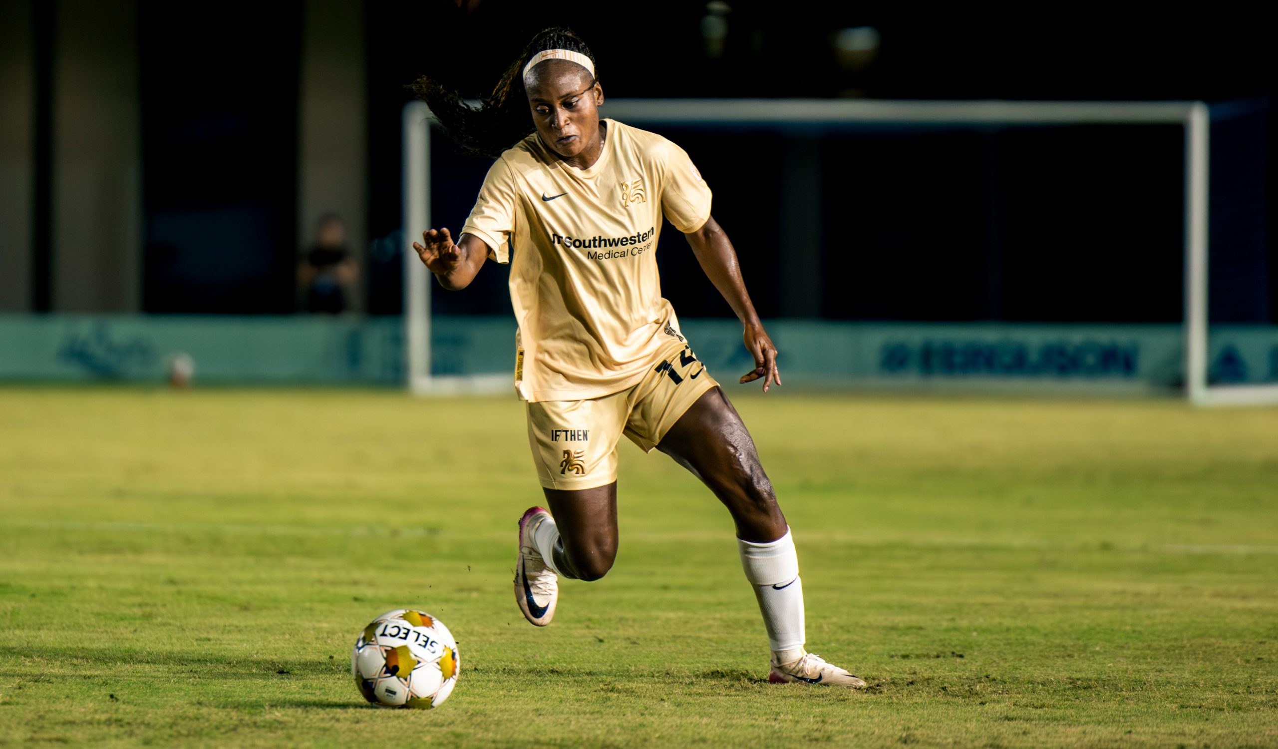 Chioma Ubogagu playing for Dallas Trinity, Sept 13, 2025. (Courtesy Dallas Trinity)