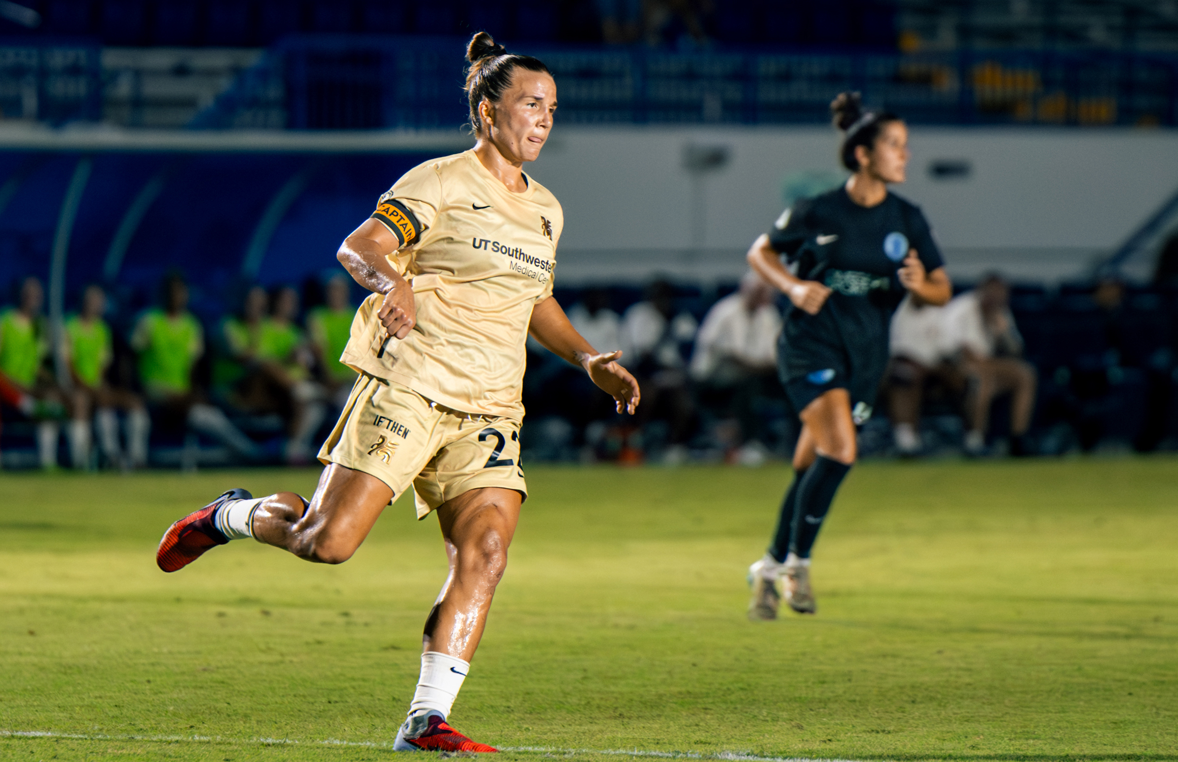 Amber Wisner playing for Dallas Trinity, Sept 13, 2025. (Courtesy Dallas Trinity)