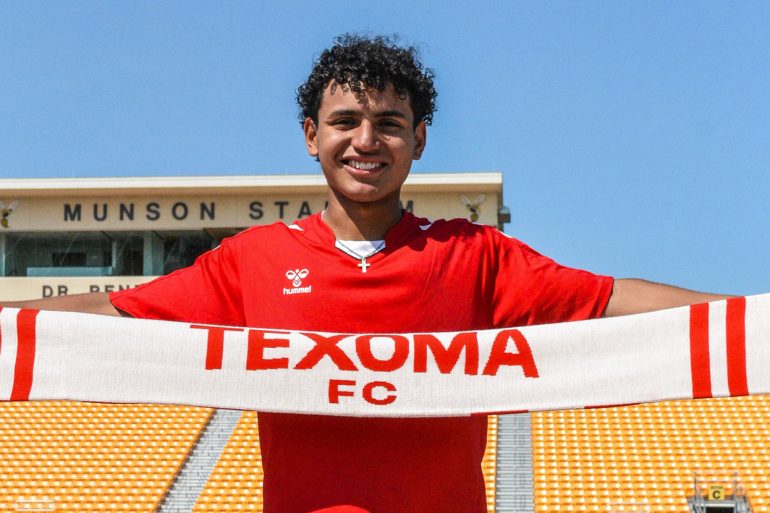 Texoma FC signs Lukas Cristales to the club's 1st Academy contract. (Courtesy Texoma FC)