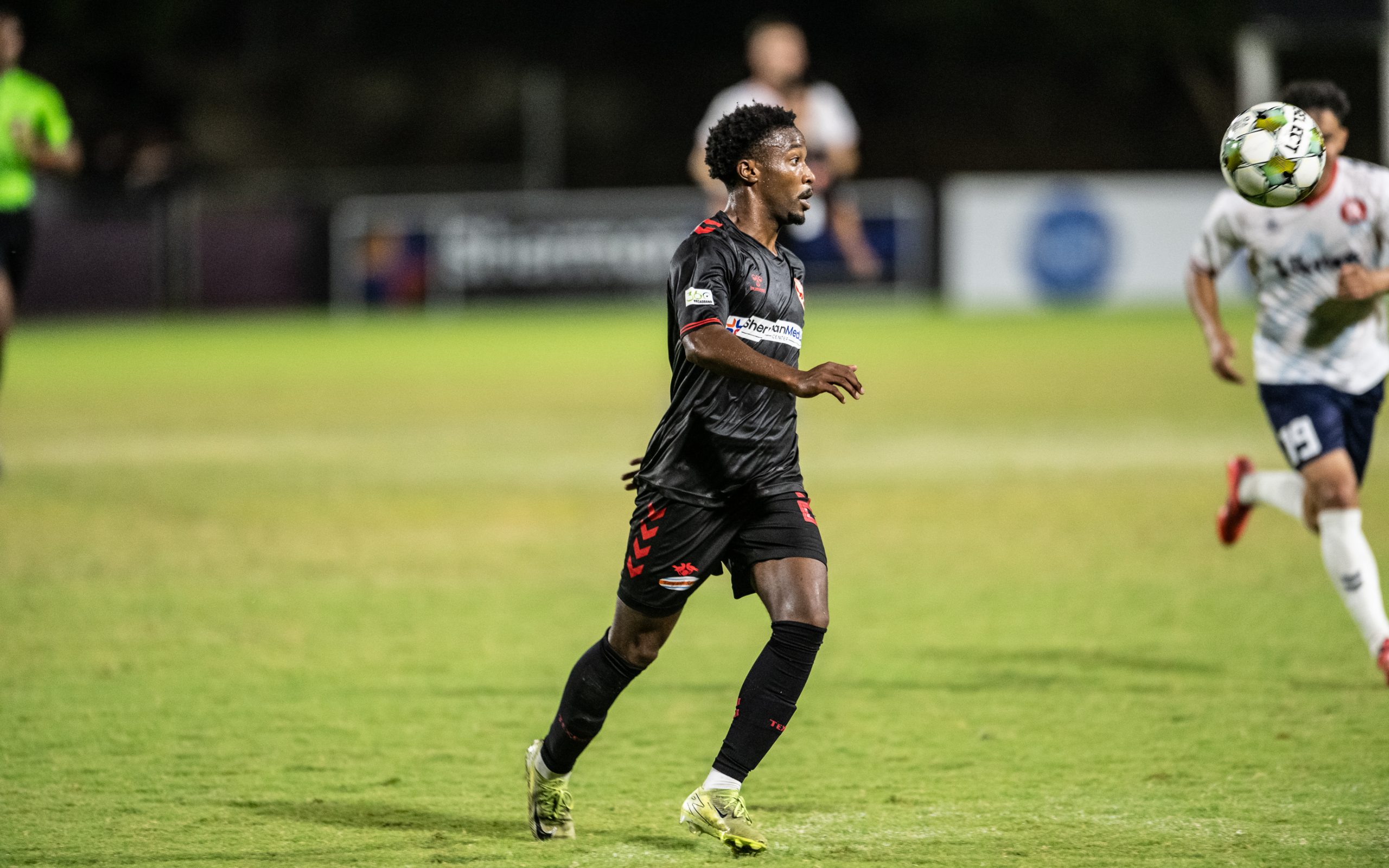 William Perkins for Texoma FC against the Richmond Kickers, October 11, 2025. (Mike Brooks, 3rd Degree)
