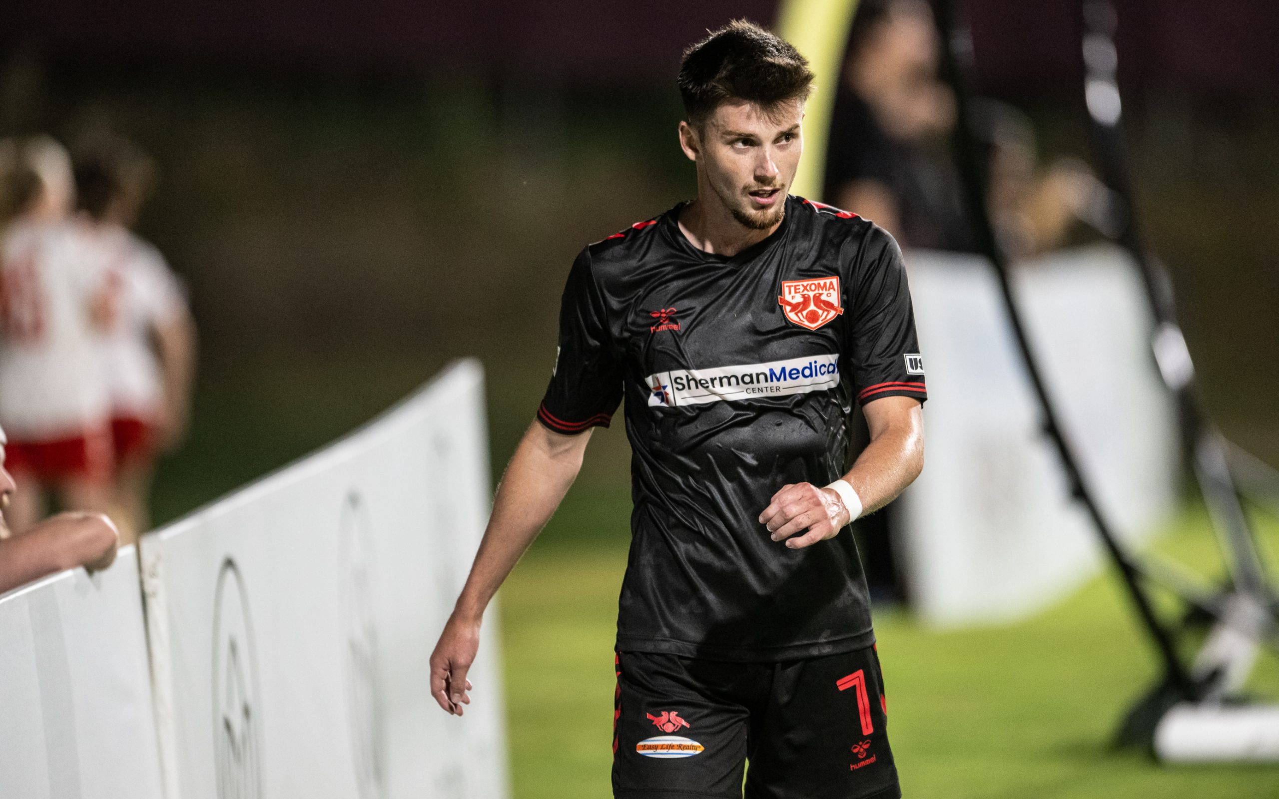 Texoma FC's Brandon McManus subs out against the Richmond Kickers, October 11, 2025. (Mike Brooks, 3rd Degree)