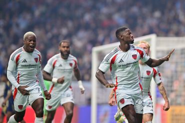 Osaze Urhoghide celebrates his goal against Vancouver Whitecaps, October 18.,. 2025. (Courtesy FC Dallas)