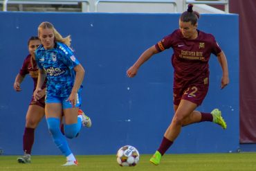 Amber Wisner progresses the ball against DC Power, November 2, 2025. (Beth Spicer, 3rd Degree)