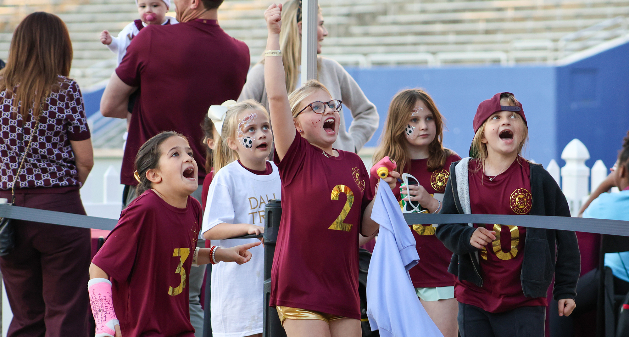 Dallas Trinity fans celebrate during the game against DC Power, November 2, 2025. (Beth Spicer, 3rd Degree)