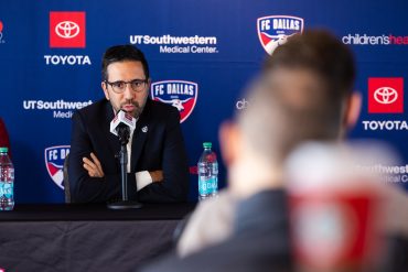 Andre Zanotta speaks to the media, December 2, 2025. (Courtesy FC Dallas)